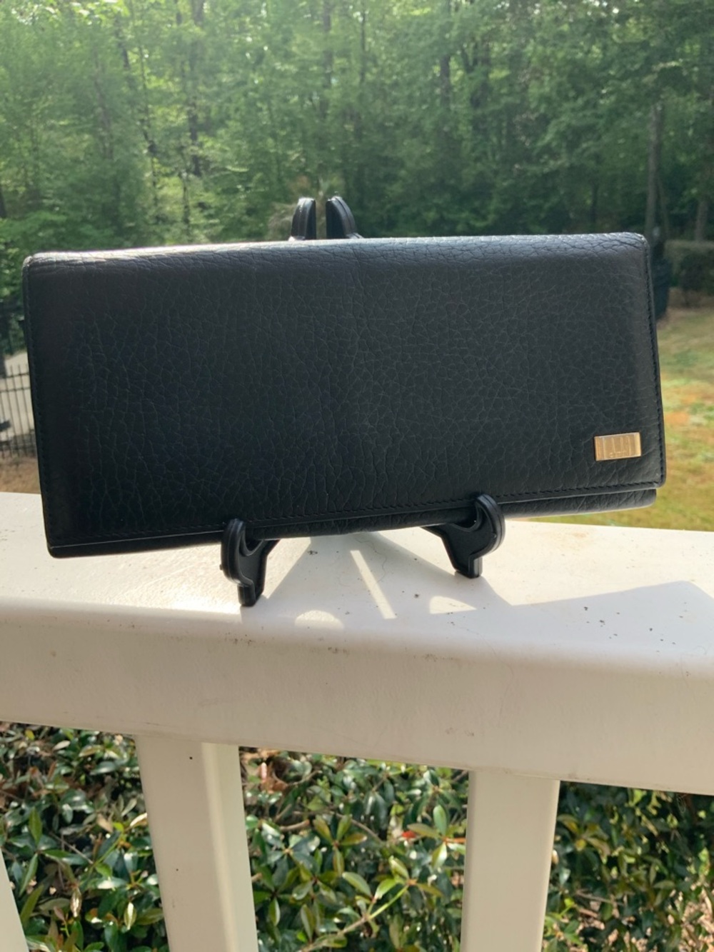 Dunhill Black Leather Long Wallet with Gold Accent GUC leather like butter - Picture 2 of 16